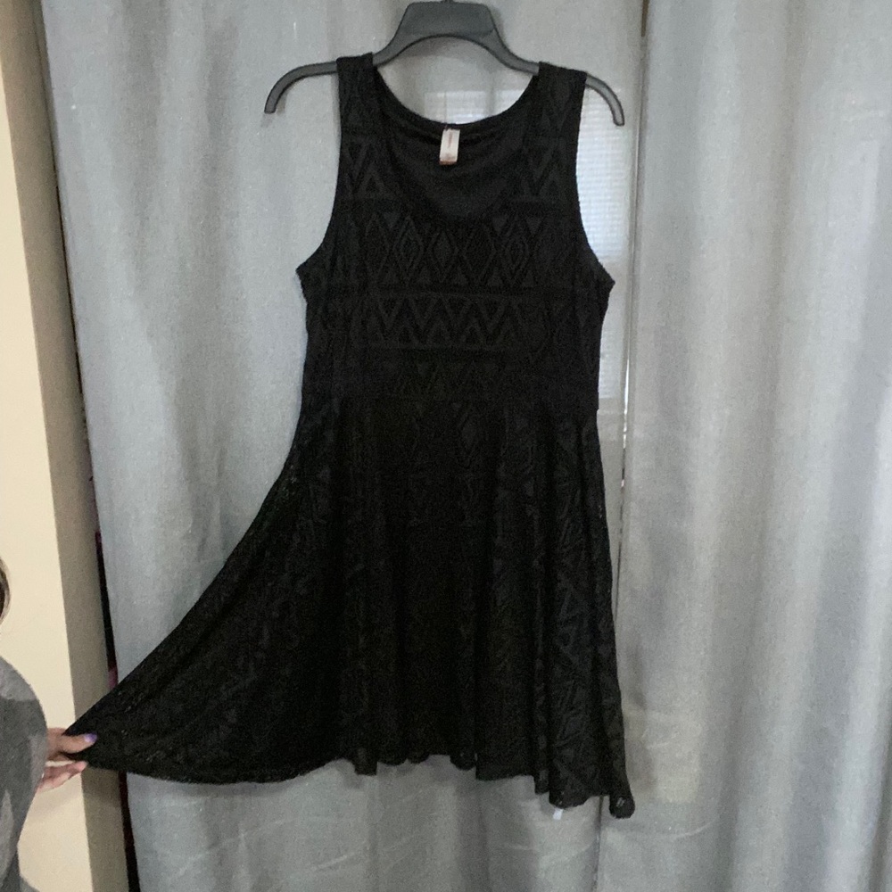 No Boundaries Women Black Casual Dress